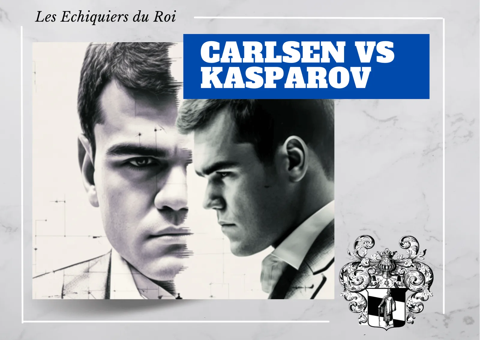 Magnus Carlsen e Garry Kasparov — Tabuleiro de Xadrez